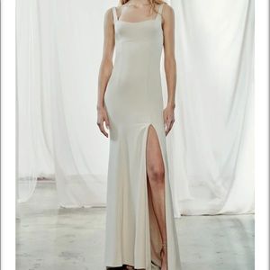 Amsale Kenna Long Formal Dress in Blush